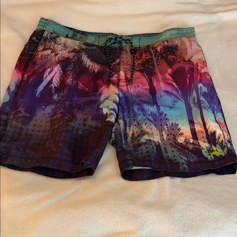 Tommy Bahama Vibrant Palm Print Board Shorts